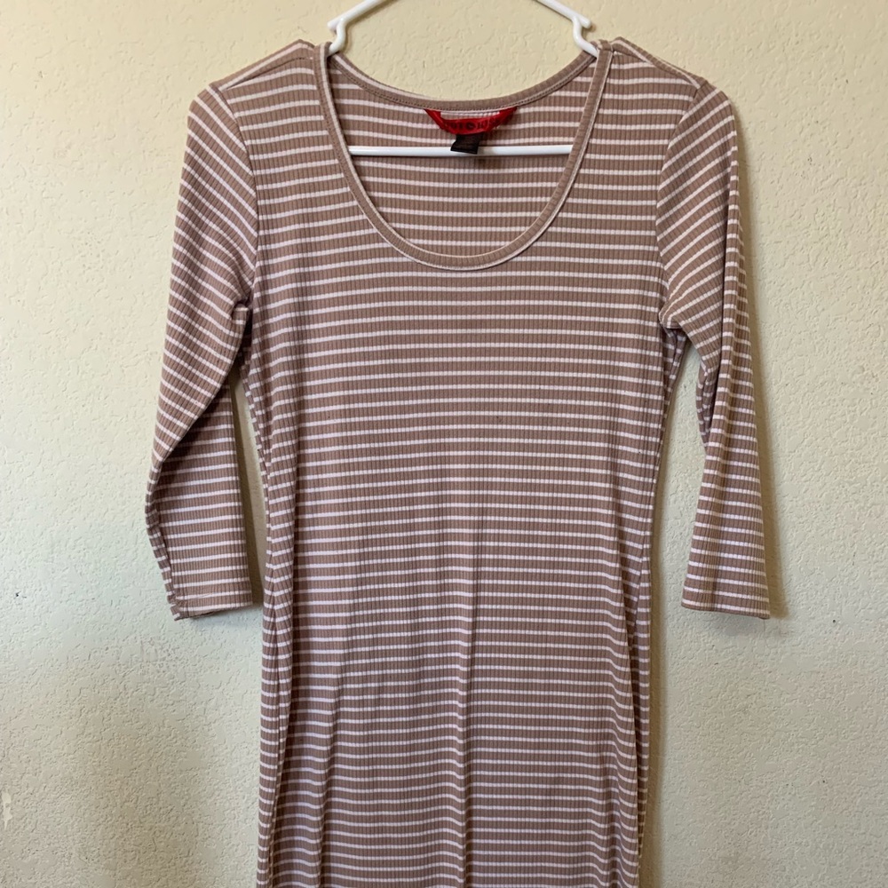 Mini stripped bodycon dress